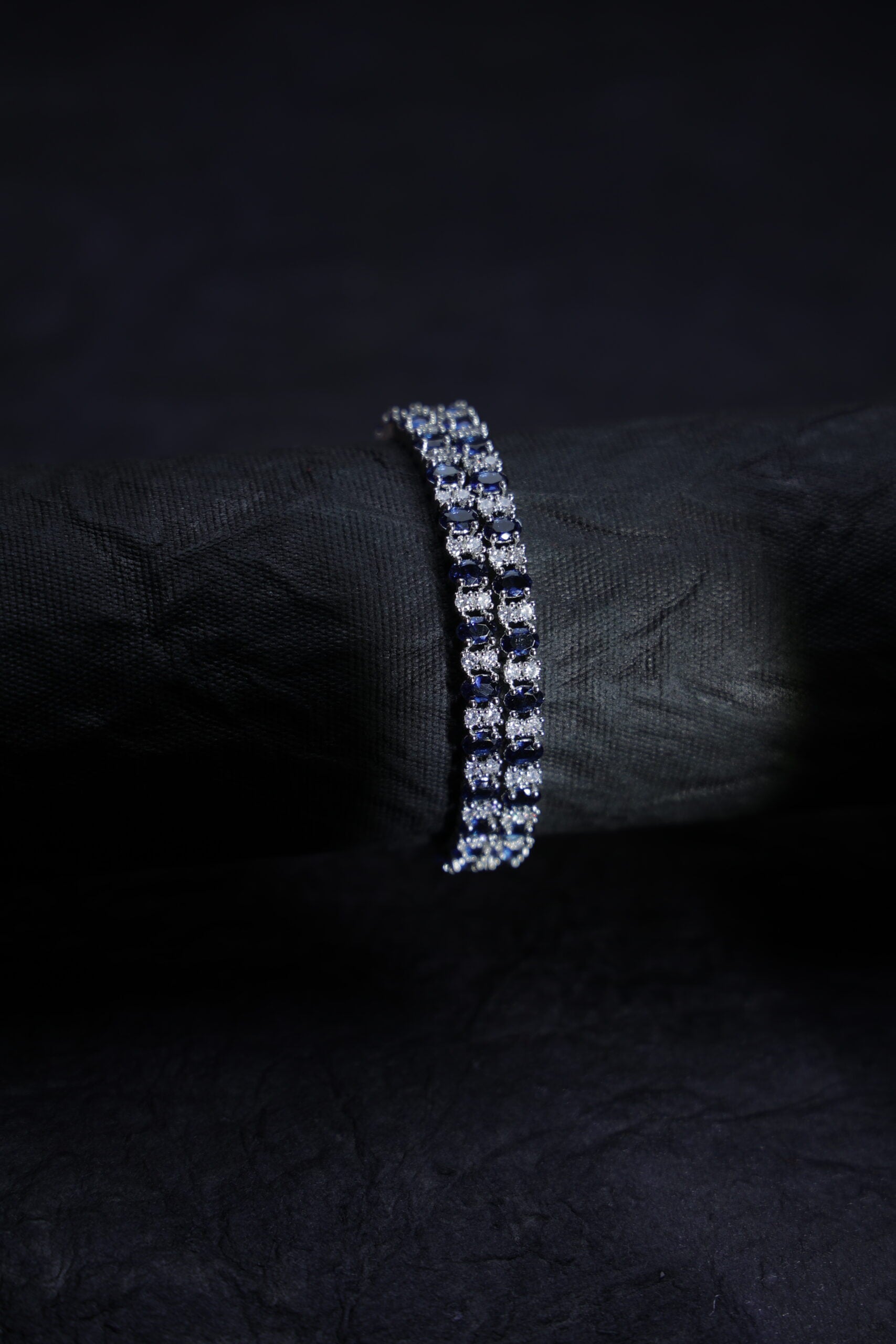 American Diamond with Blue Stones