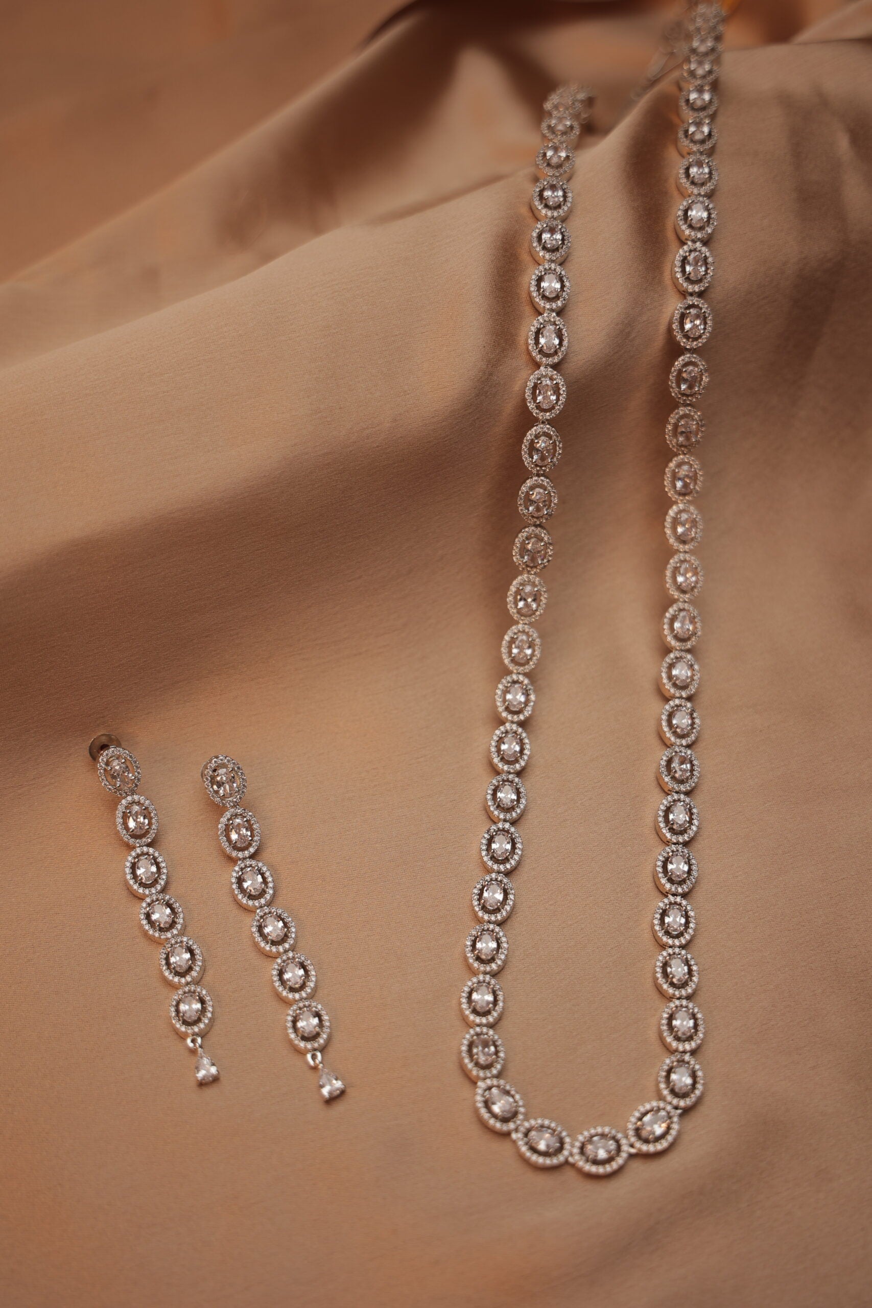 American Diamond, Necklace & Earrings