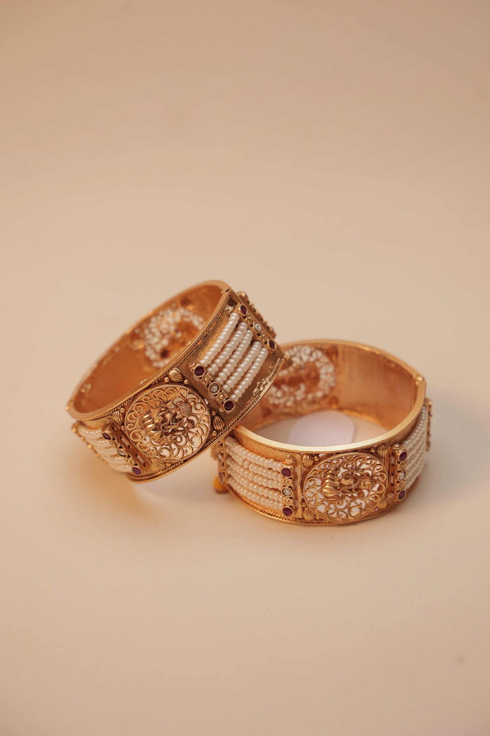 antique Gold with Pearl work